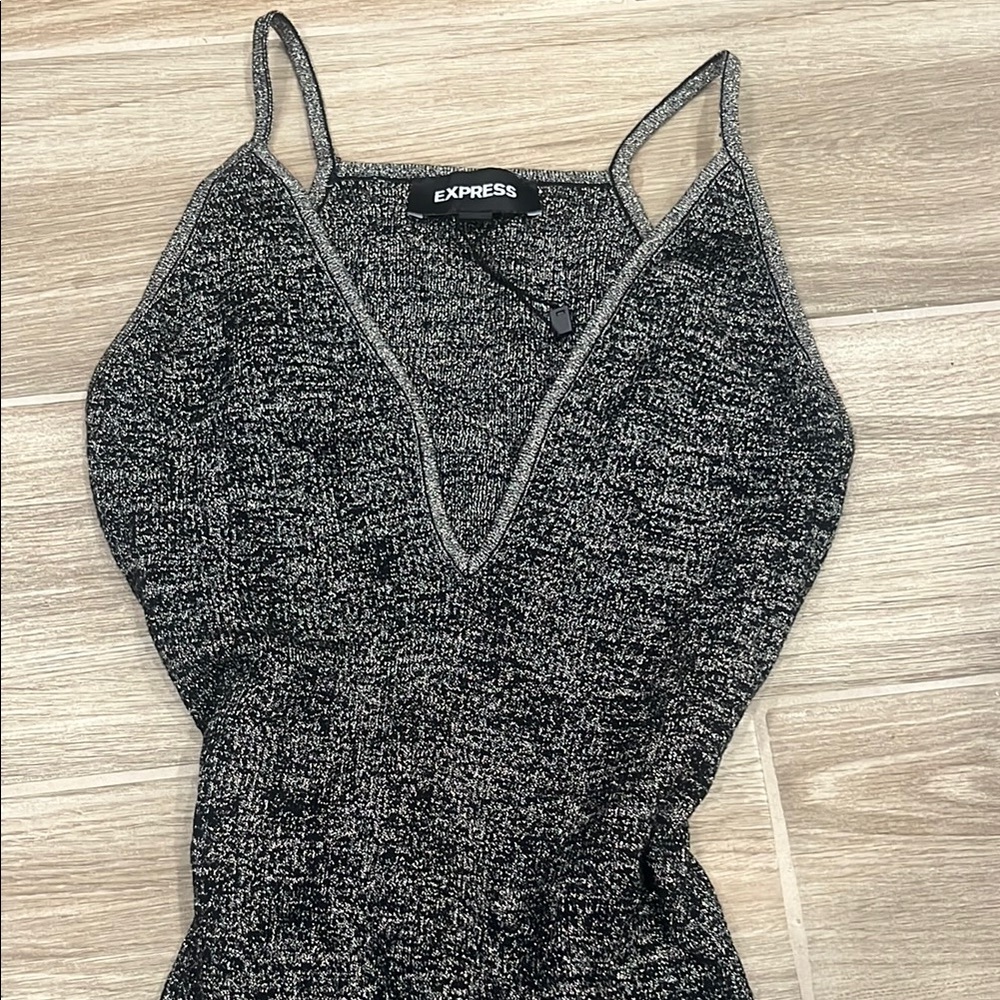 Express Black and Gold Sweater Body suit - Picture 4 of 4